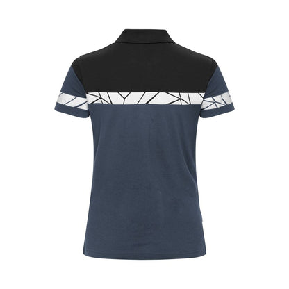Navy-Black - Back - Projob Womens-Ladies Progression Pique Polo Shirt