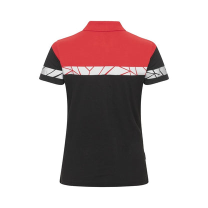 Black-Red - Back - Projob Womens-Ladies Progression Pique Polo Shirt