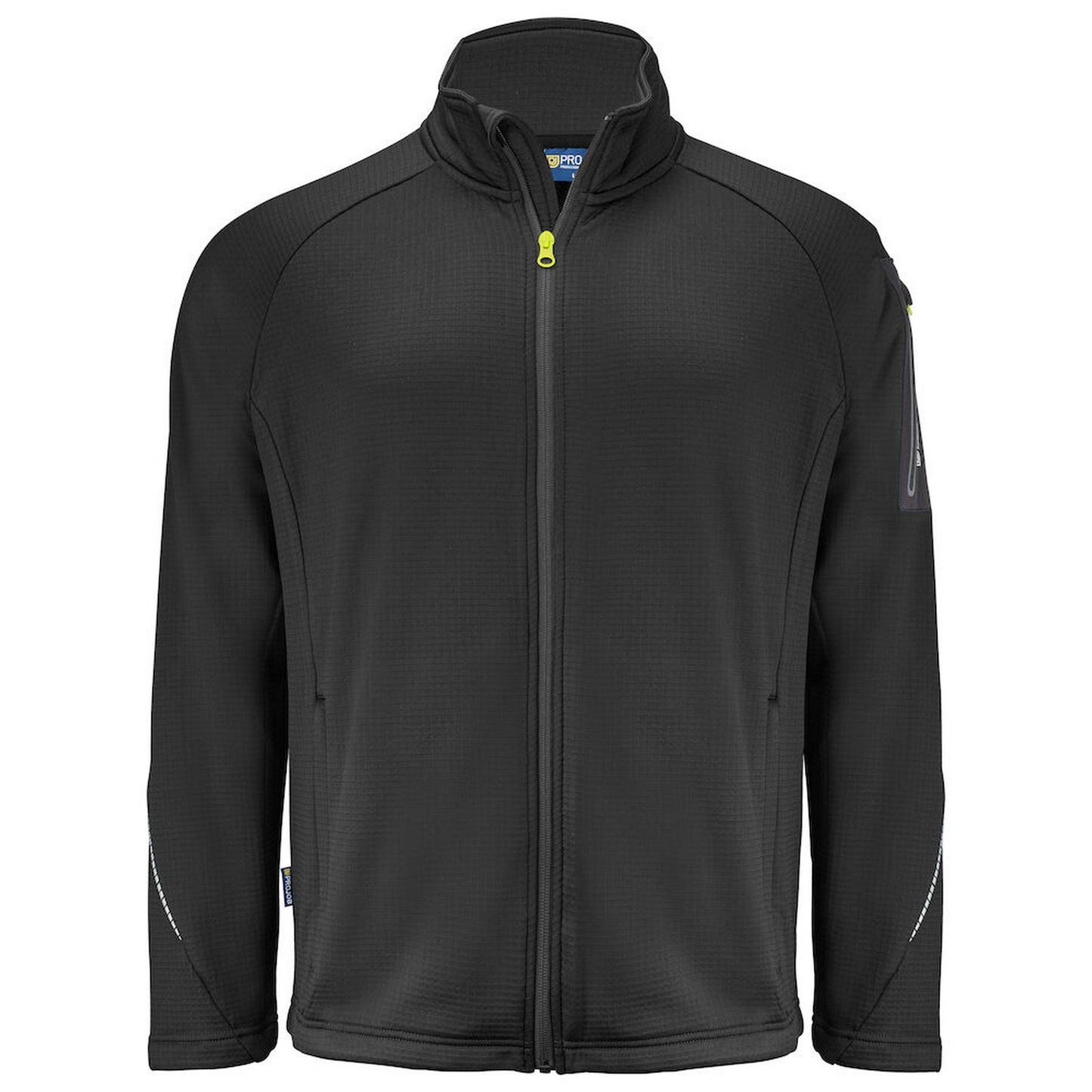 Black - Front - Projob Mens Microfleece Jacket