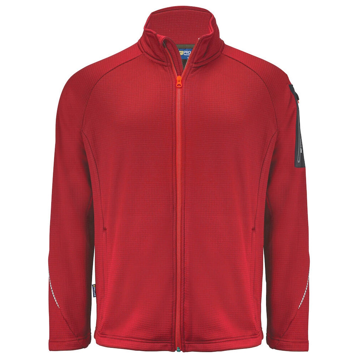 Red - Front - Projob Mens Microfleece Jacket