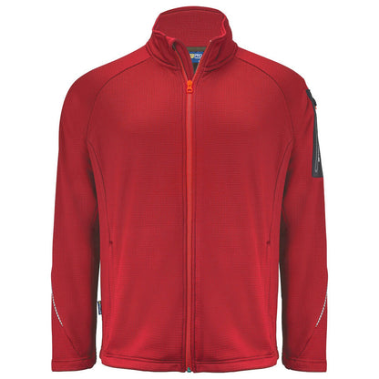 Red - Front - Projob Mens Microfleece Jacket