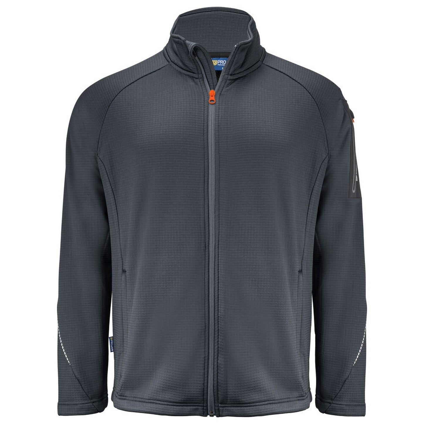 Grey - Front - Projob Mens Microfleece Jacket