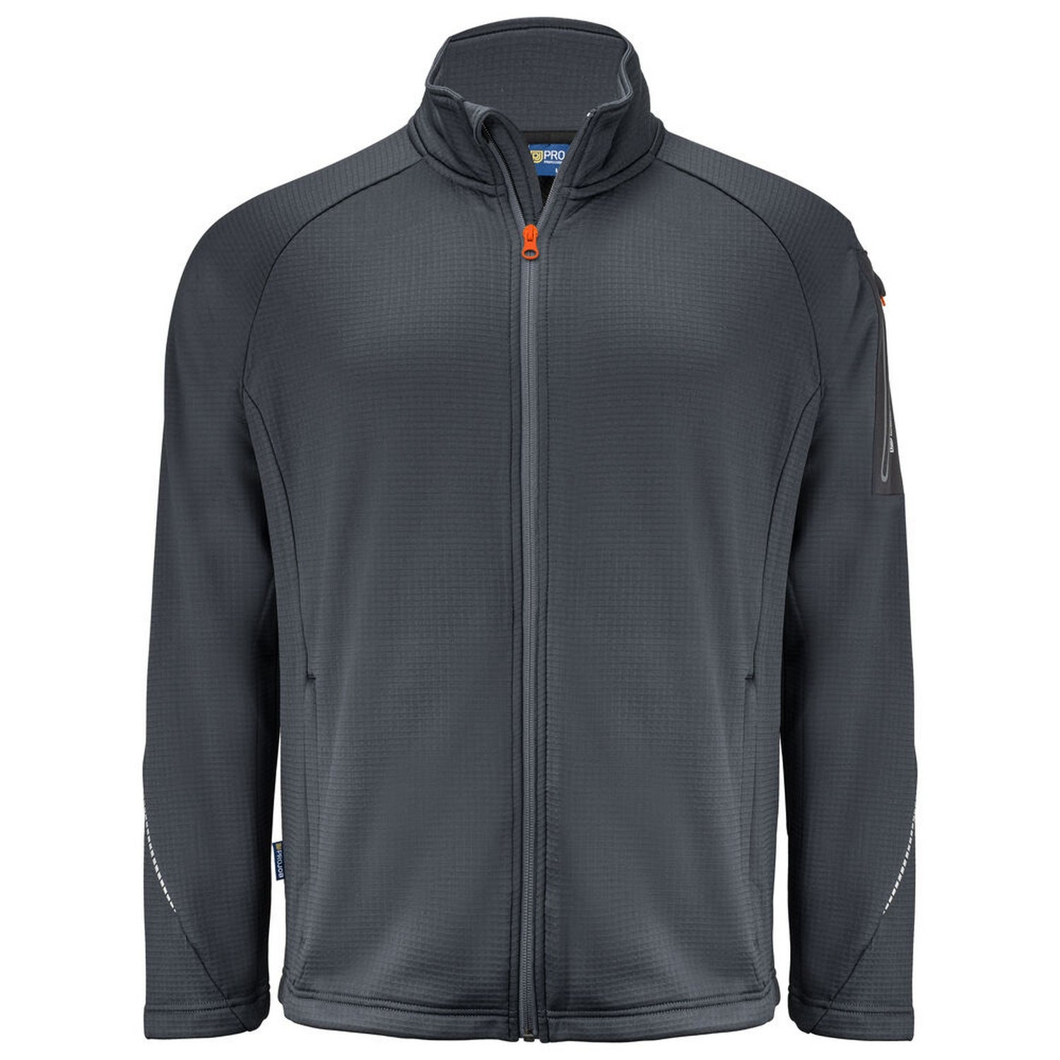 Grey - Front - Projob Mens Microfleece Jacket