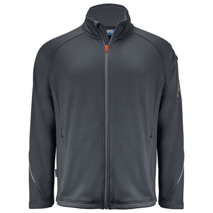 Grey - Front - Projob Mens Microfleece Jacket