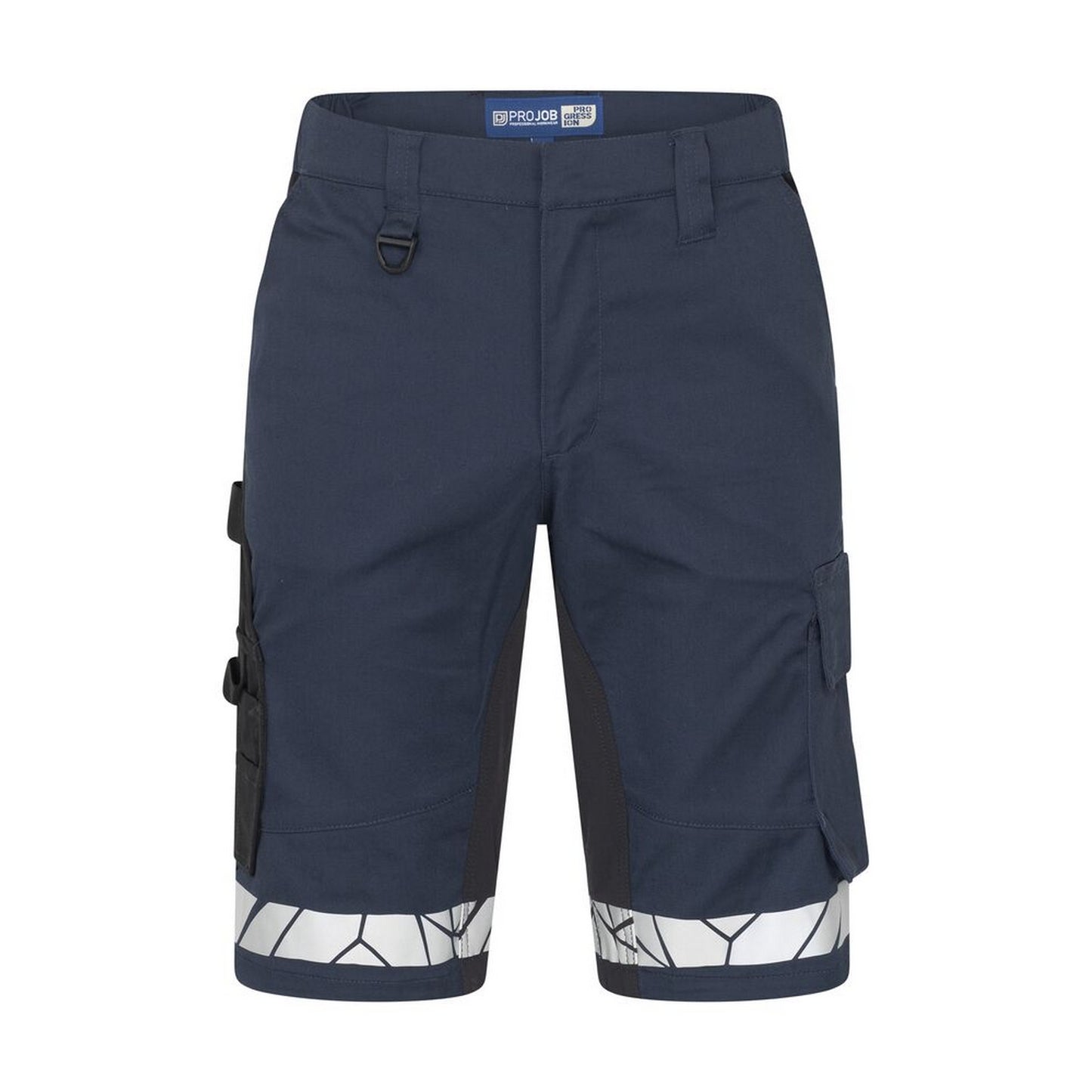 Navy - Front - Projob Mens Progression Work Shorts
