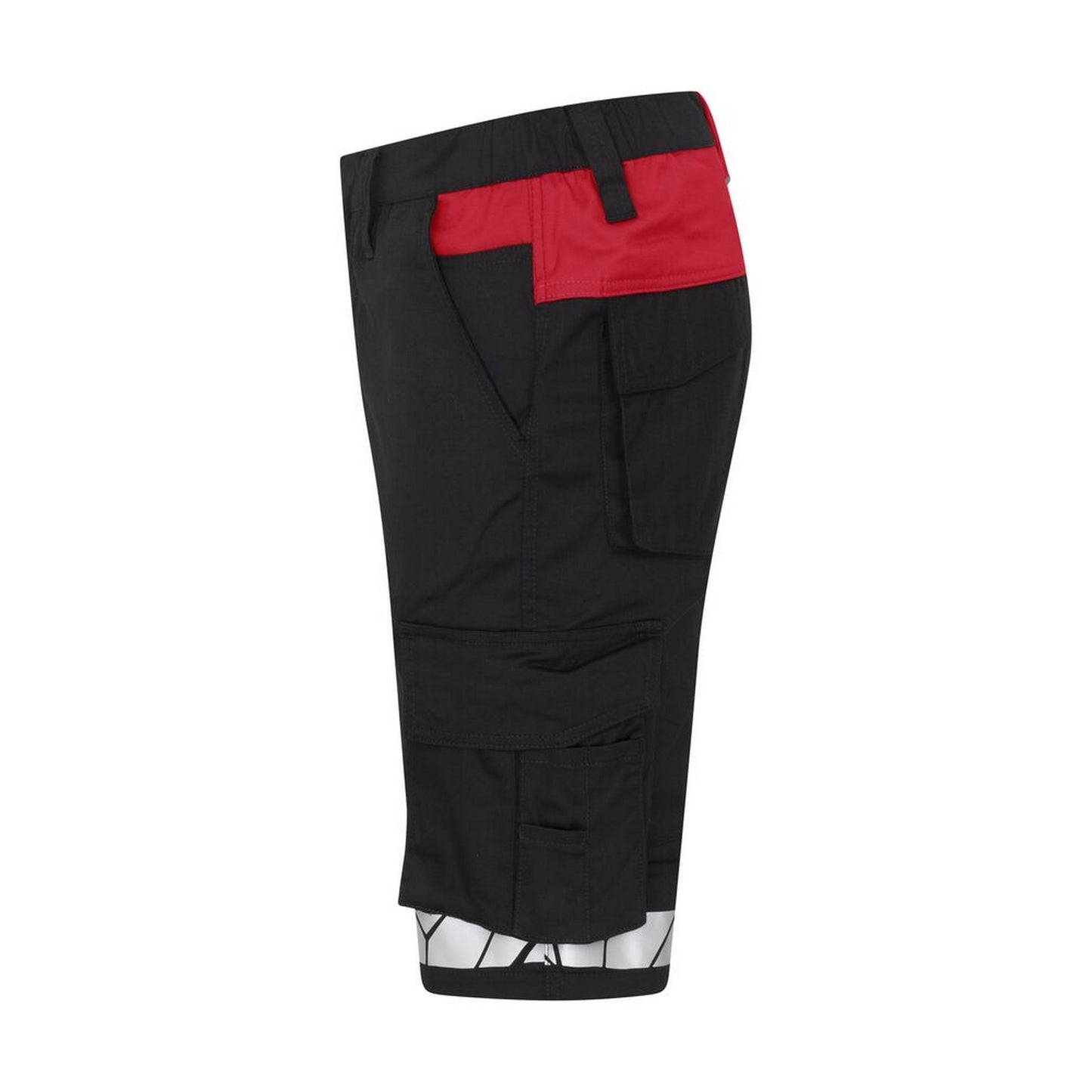 Black-Red - Lifestyle - Projob Mens Progression Work Shorts