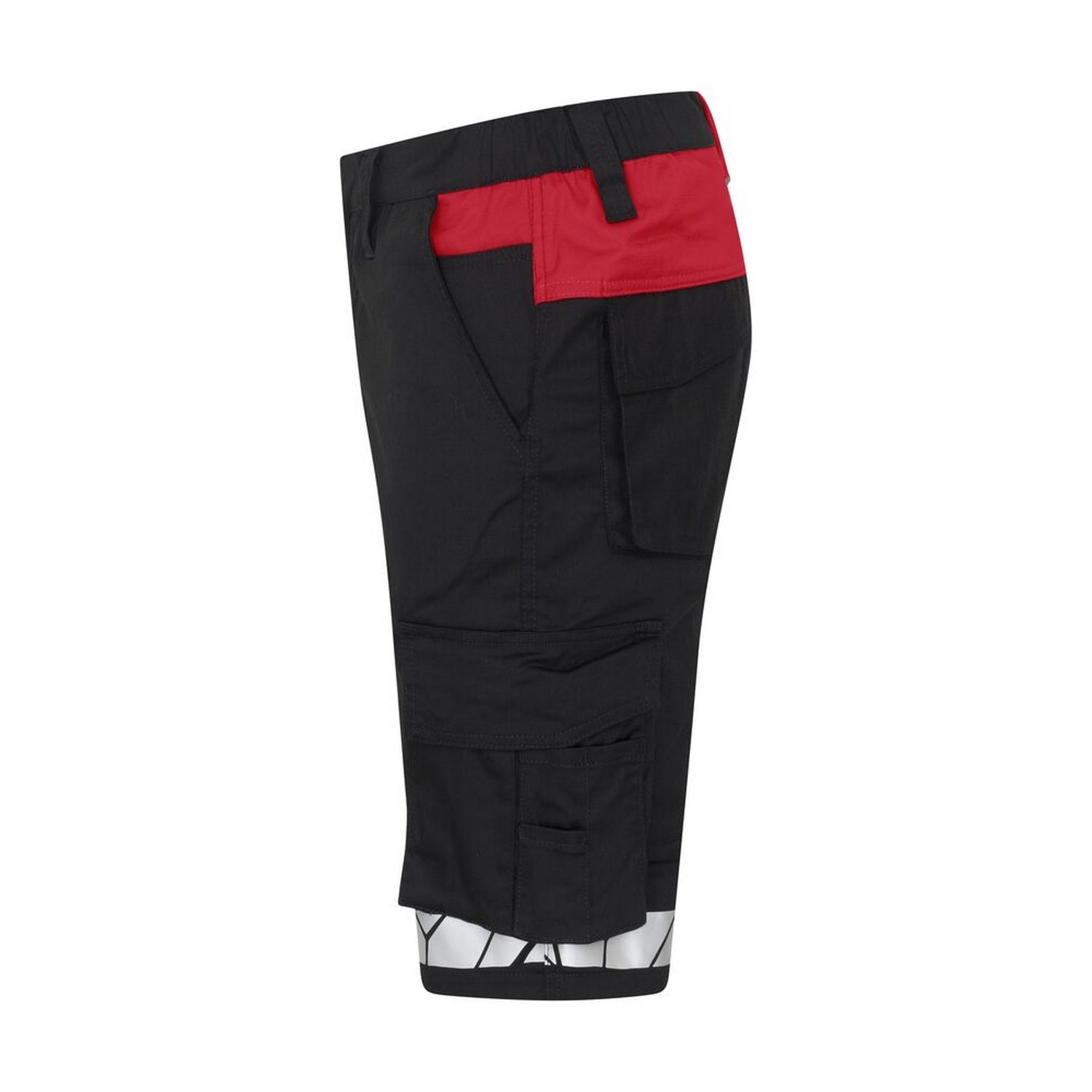 Black-Red - Lifestyle - Projob Mens Progression Work Shorts