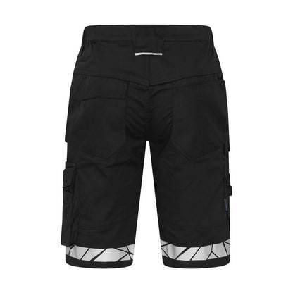 Black - Back - Projob Mens Progression Work Shorts