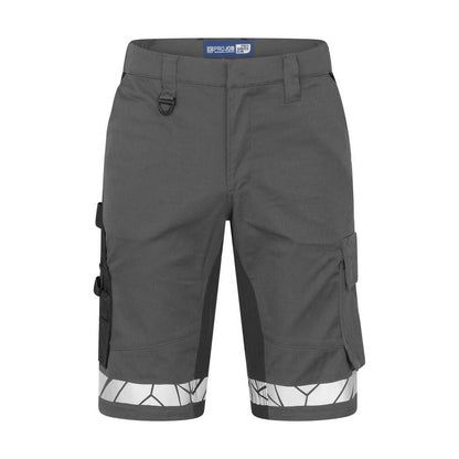 Grey-Black - Front - Projob Mens Progression Work Shorts