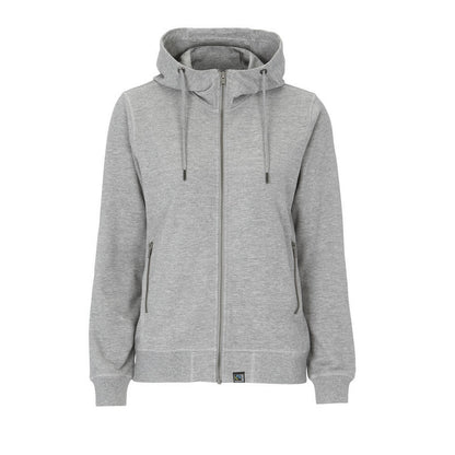 Grey Melange - Front - Cottover Womens-Ladies French Terry Full Zip Hoodie