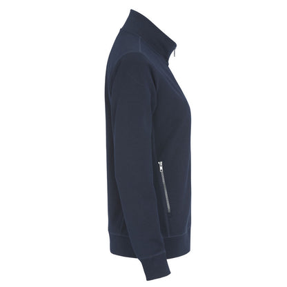 Navy - Side - Cottover Womens-Ladies French Terry Full Zip Jacket