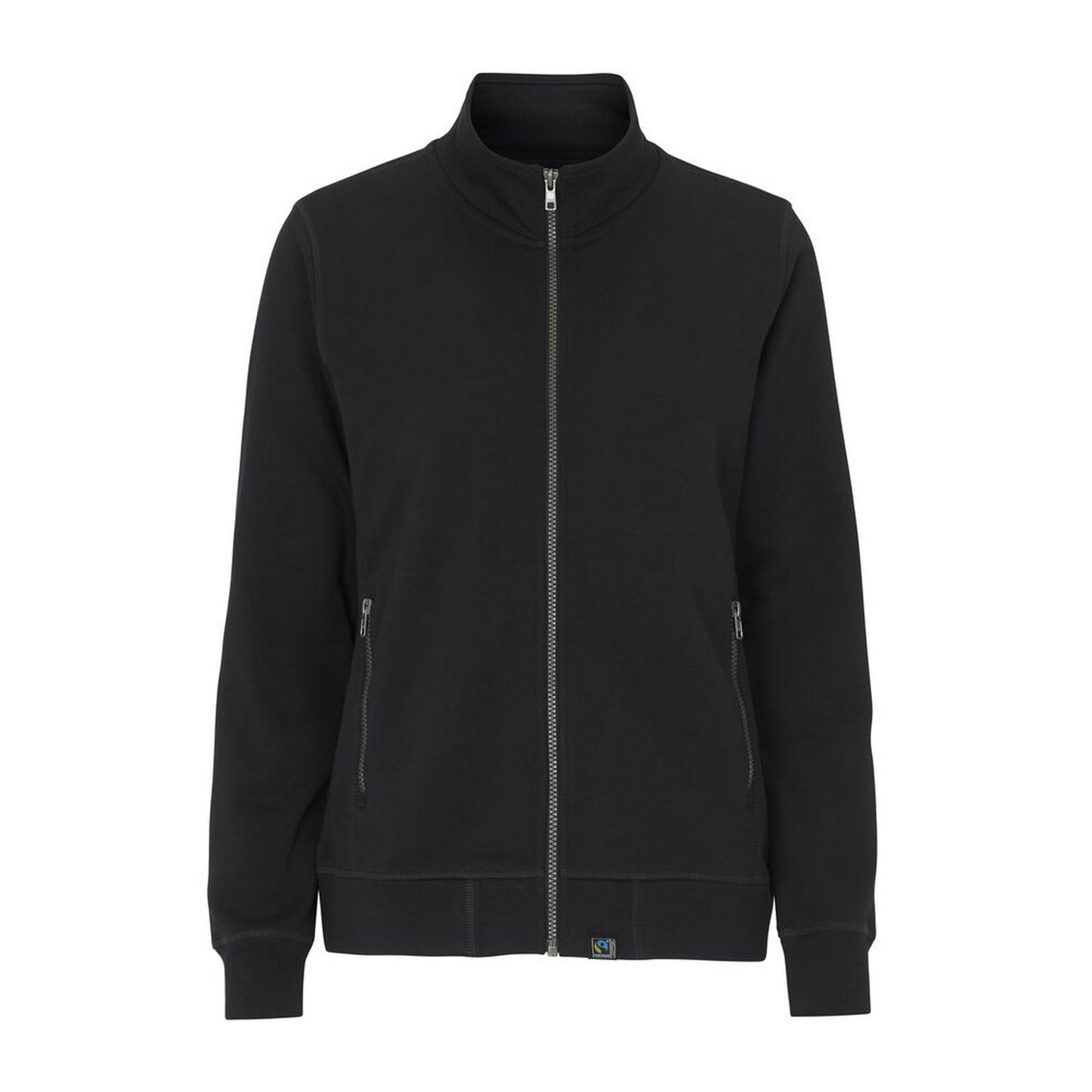 Black - Front - Cottover Womens-Ladies French Terry Full Zip Jacket