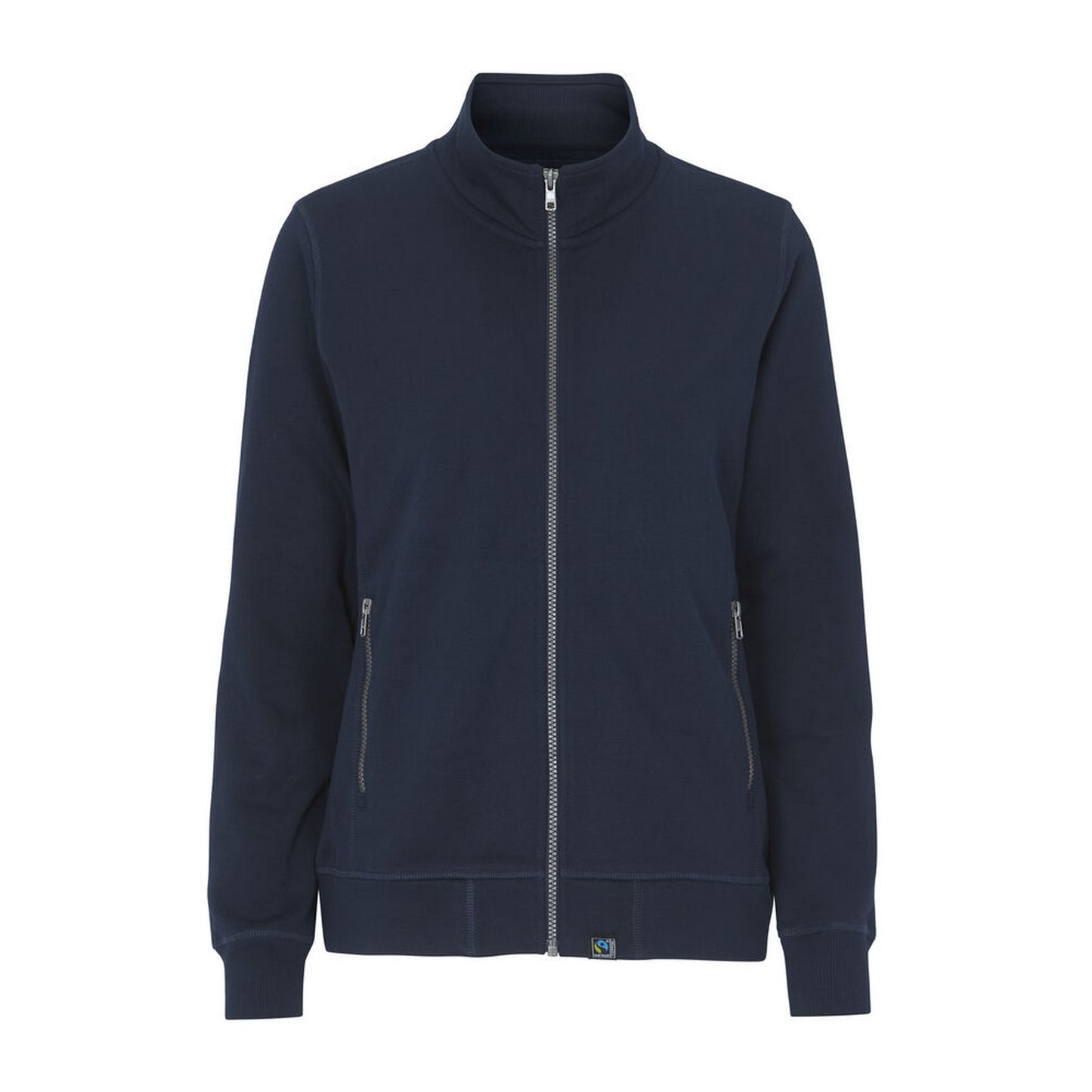 Navy - Front - Cottover Womens-Ladies French Terry Full Zip Jacket