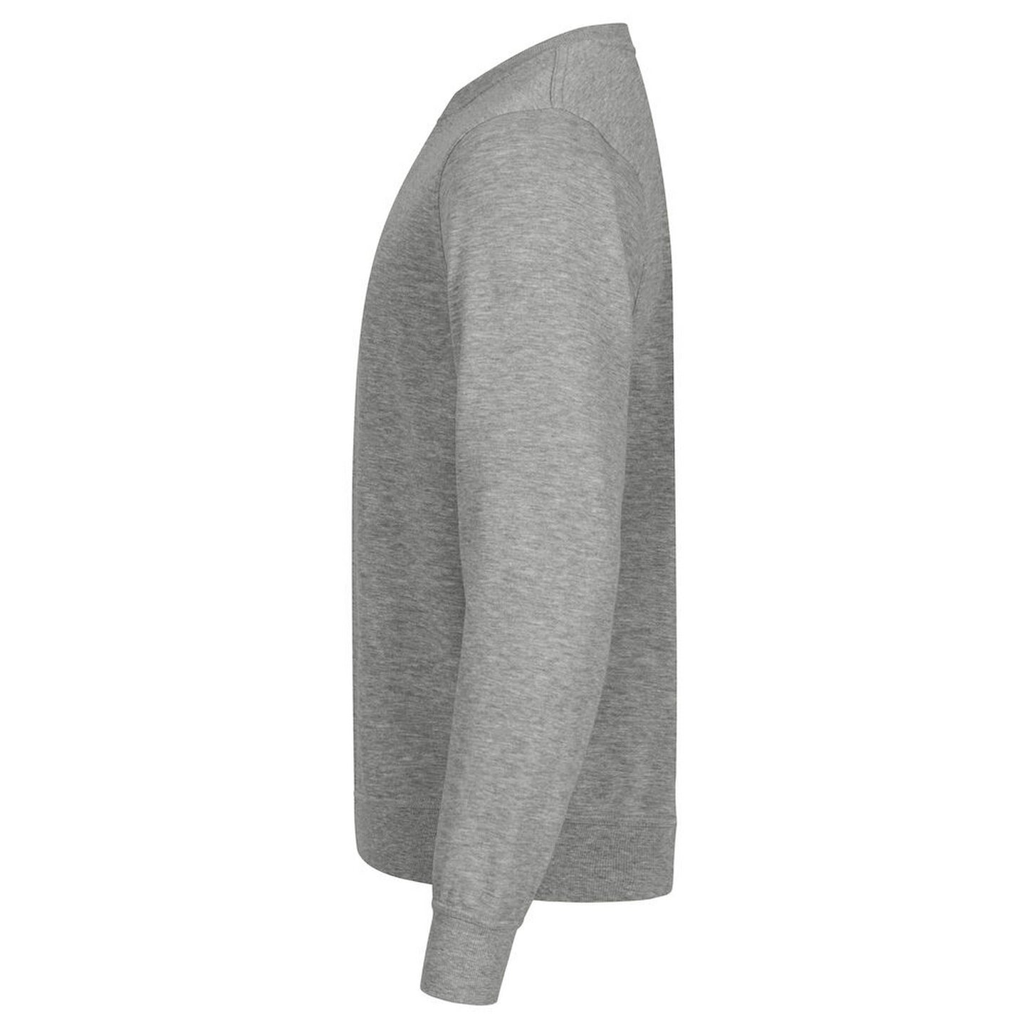 Grey Melange - Side - Clique Unisex Adult Miami Round Neck Sweatshirt