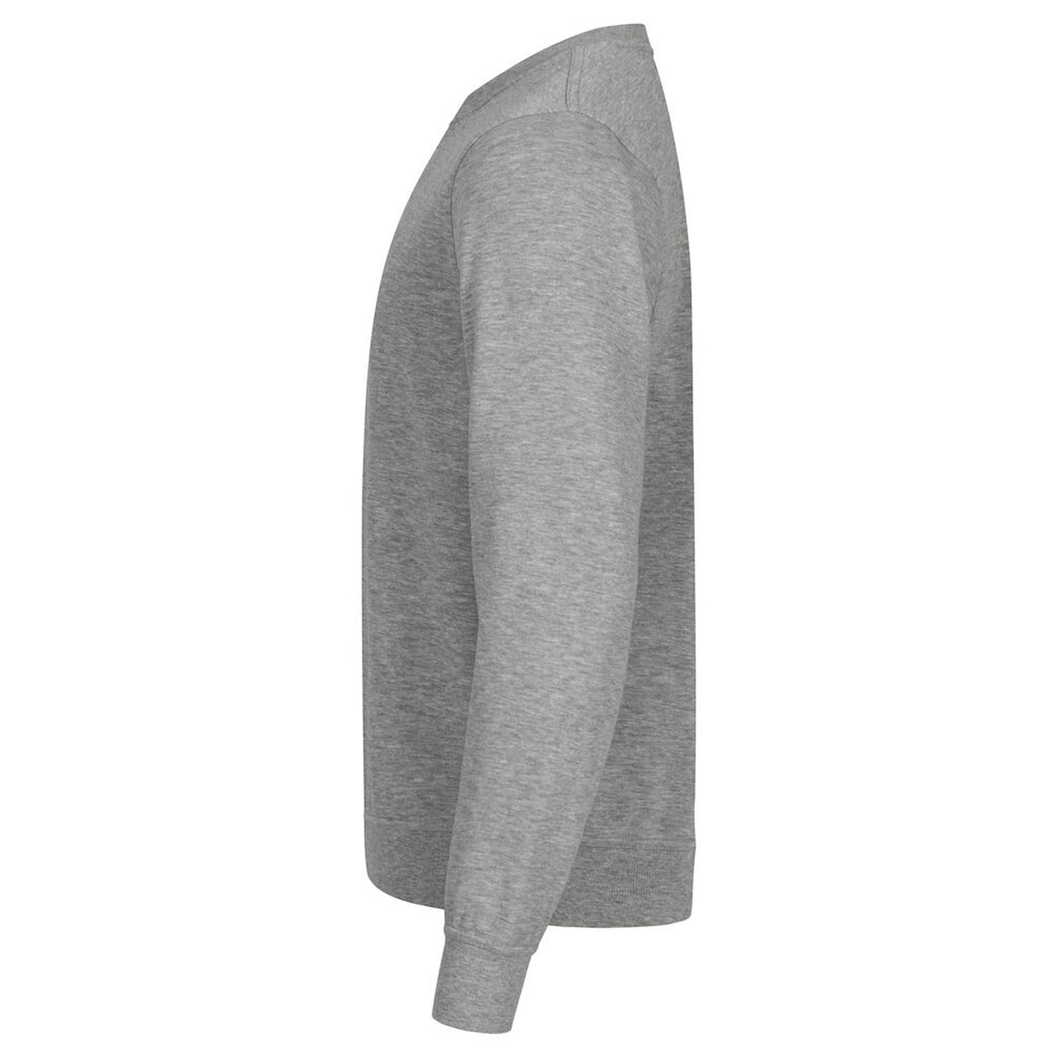 Grey Melange - Side - Clique Unisex Adult Miami Round Neck Sweatshirt