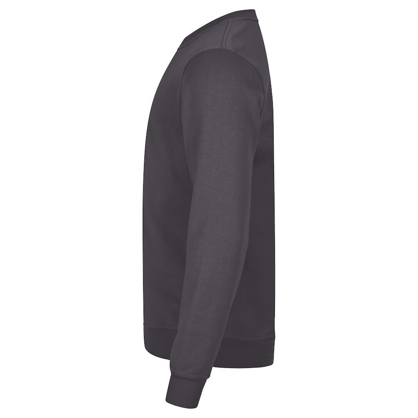 Metal Grey - Side - Clique Unisex Adult Miami Round Neck Sweatshirt