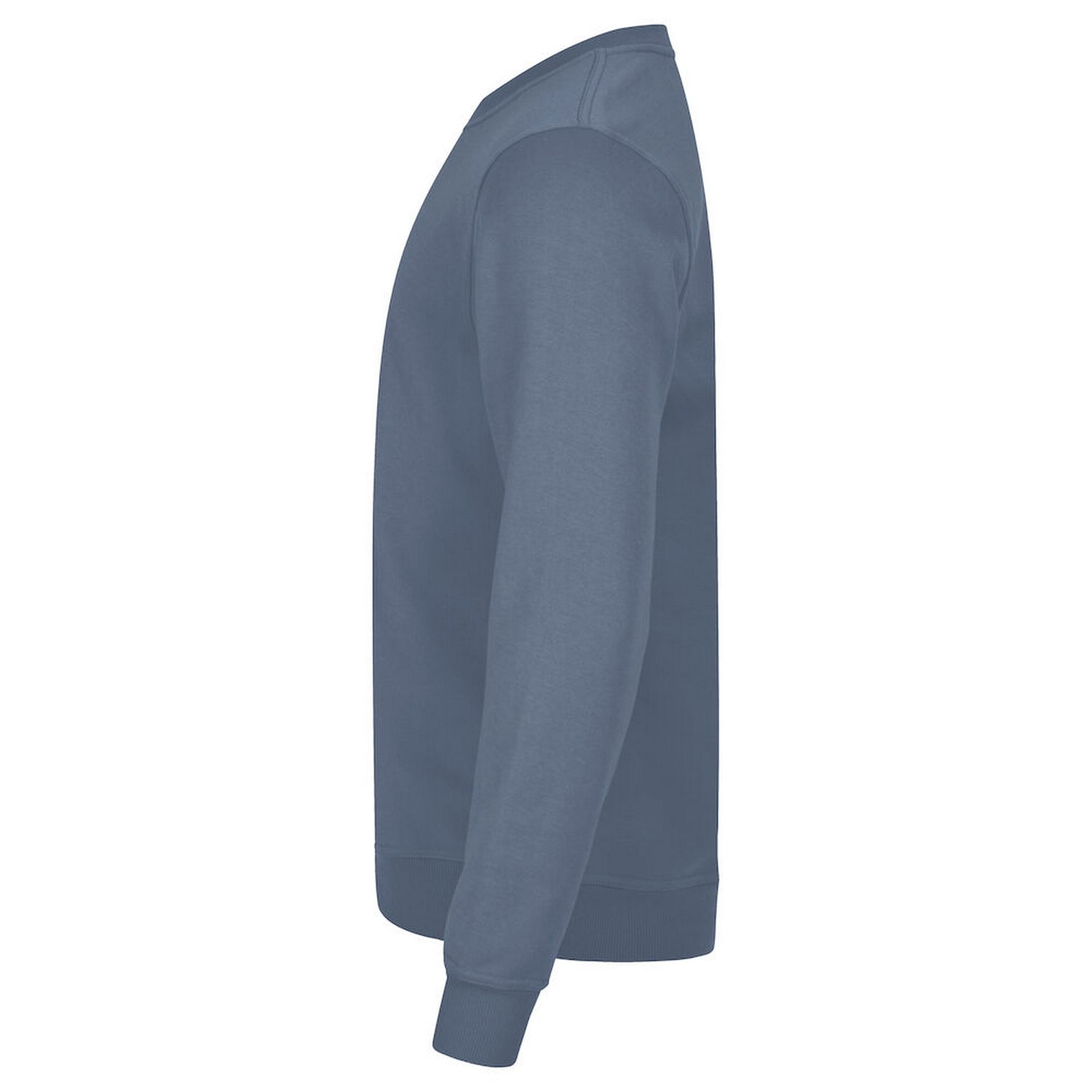 Steel Blue - Side - Clique Unisex Adult Miami Round Neck Sweatshirt