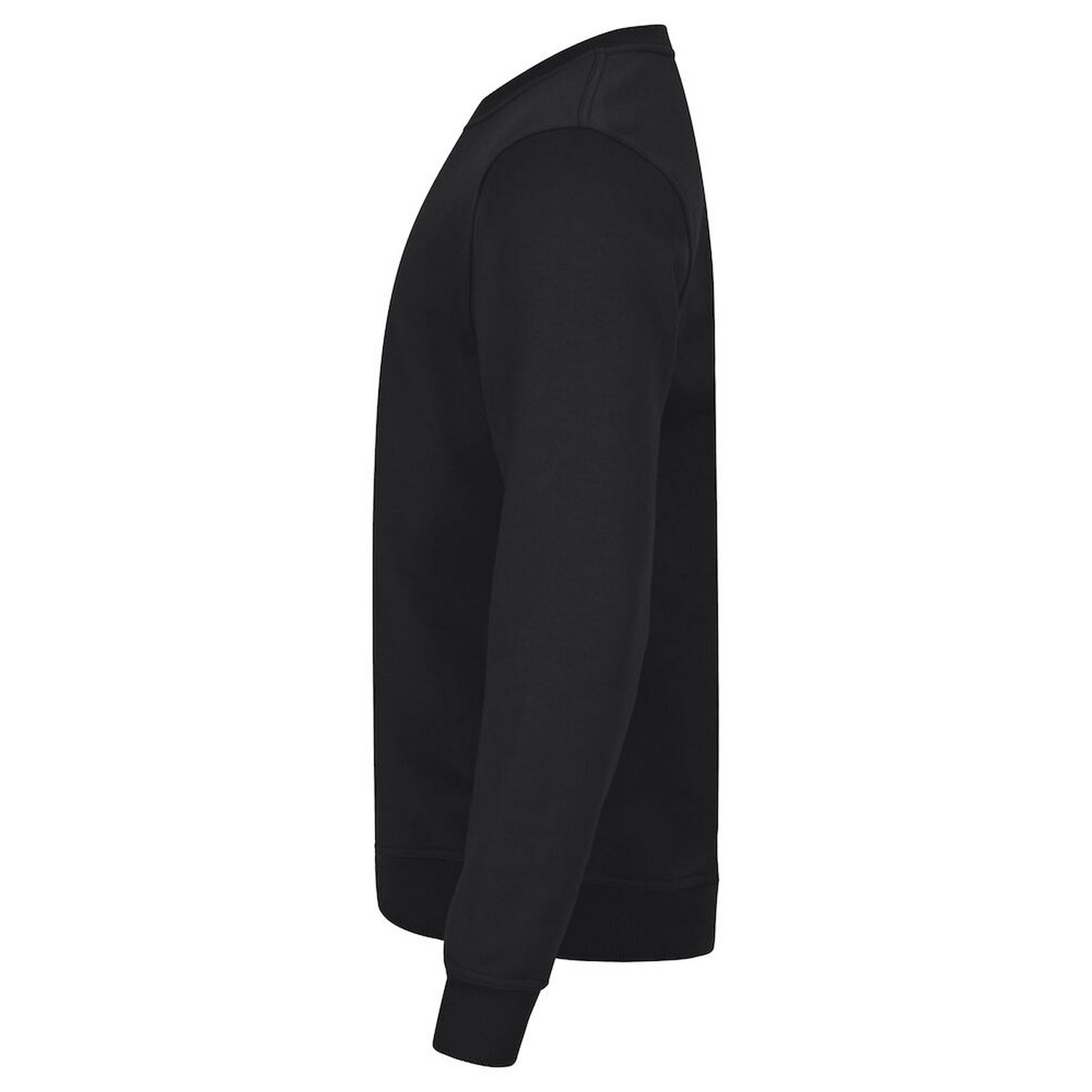 Black - Side - Clique Unisex Adult Miami Round Neck Sweatshirt