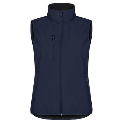Dark Navy - Front - Clique Womens-Ladies Classic Softshell Body Warmer