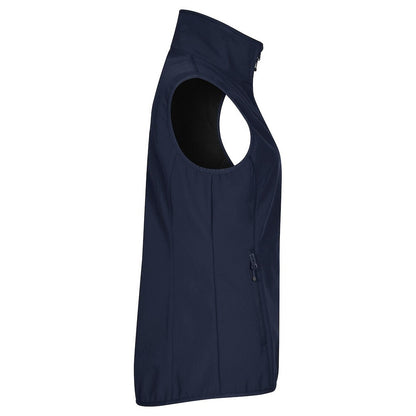 Dark Navy - Side - Clique Womens-Ladies Classic Softshell Body Warmer