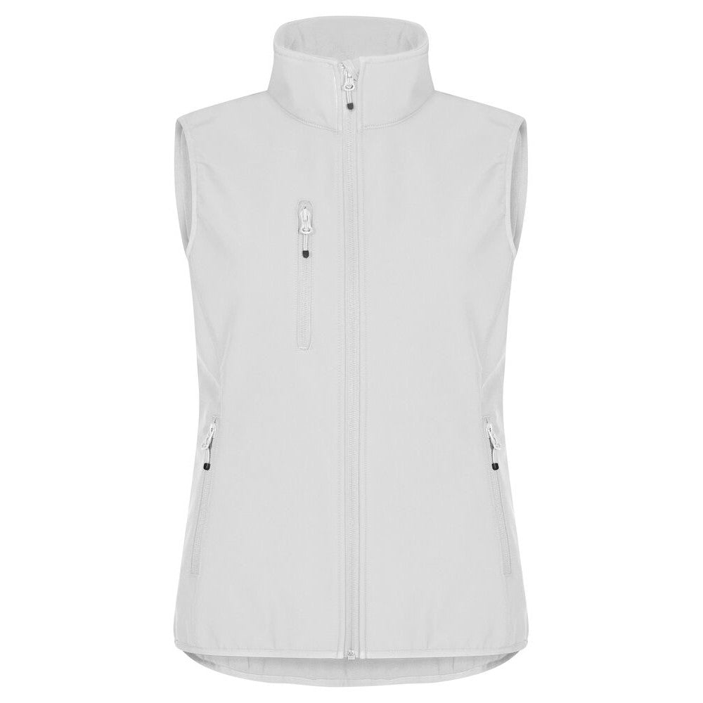 White - Front - Clique Womens-Ladies Classic Softshell Body Warmer