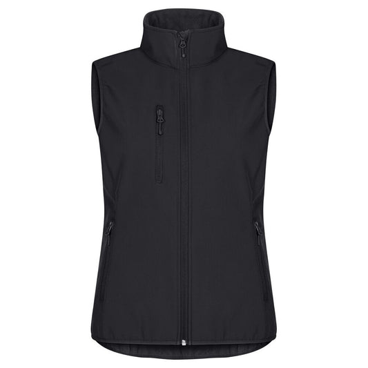 Black - Front - Clique Womens-Ladies Classic Softshell Body Warmer