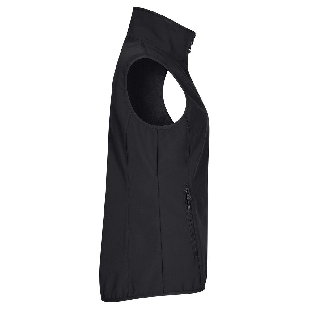 Black - Side - Clique Womens-Ladies Classic Softshell Body Warmer
