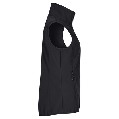 Black - Side - Clique Womens-Ladies Classic Softshell Body Warmer