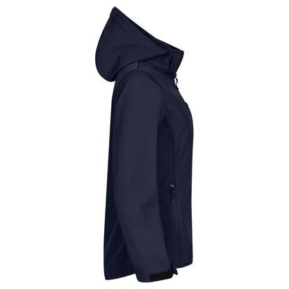 Dark Navy - Side - Clique Womens-Ladies Classic Soft Shell Jacket