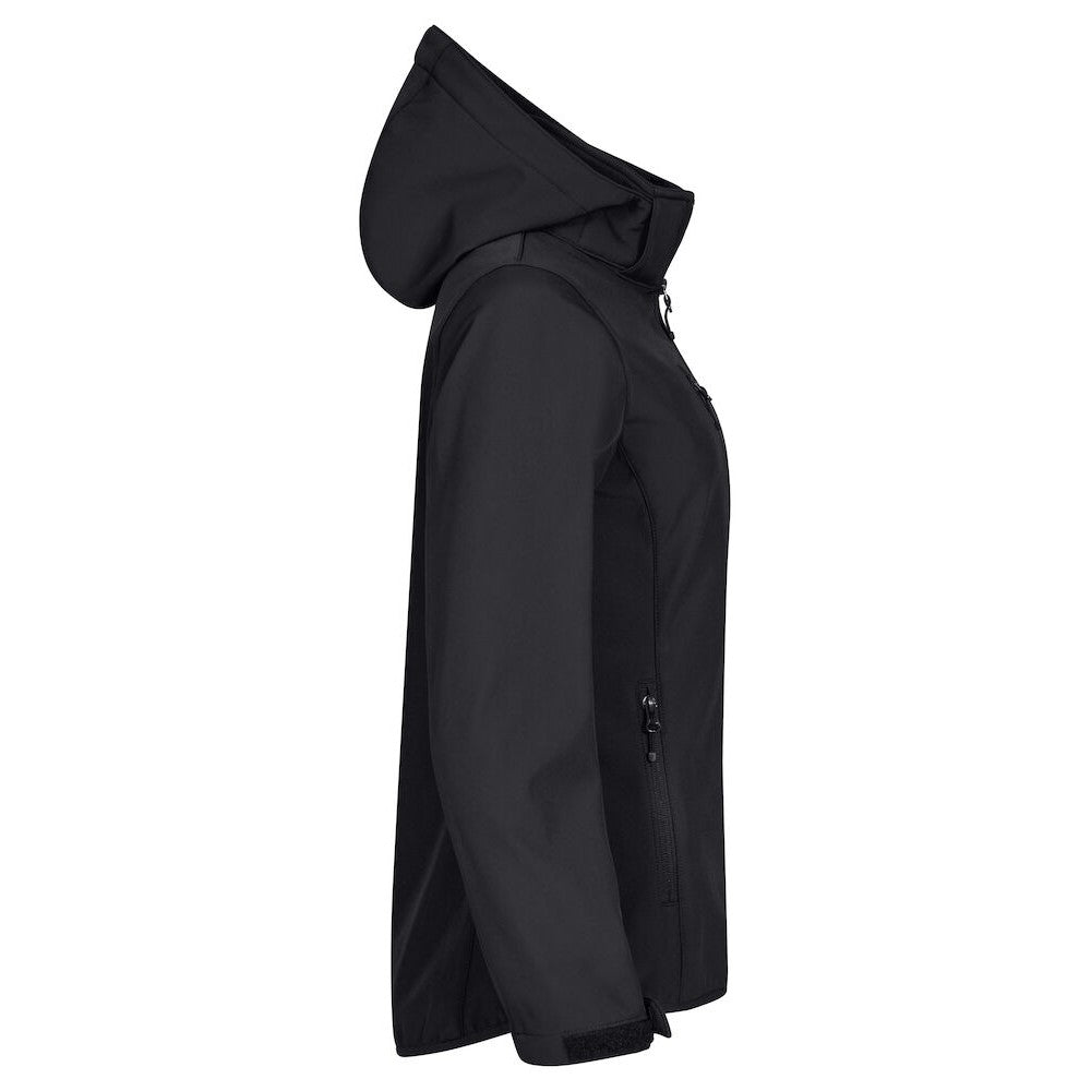 Black - Side - Clique Womens-Ladies Classic Soft Shell Jacket