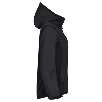 Black - Side - Clique Womens-Ladies Classic Soft Shell Jacket