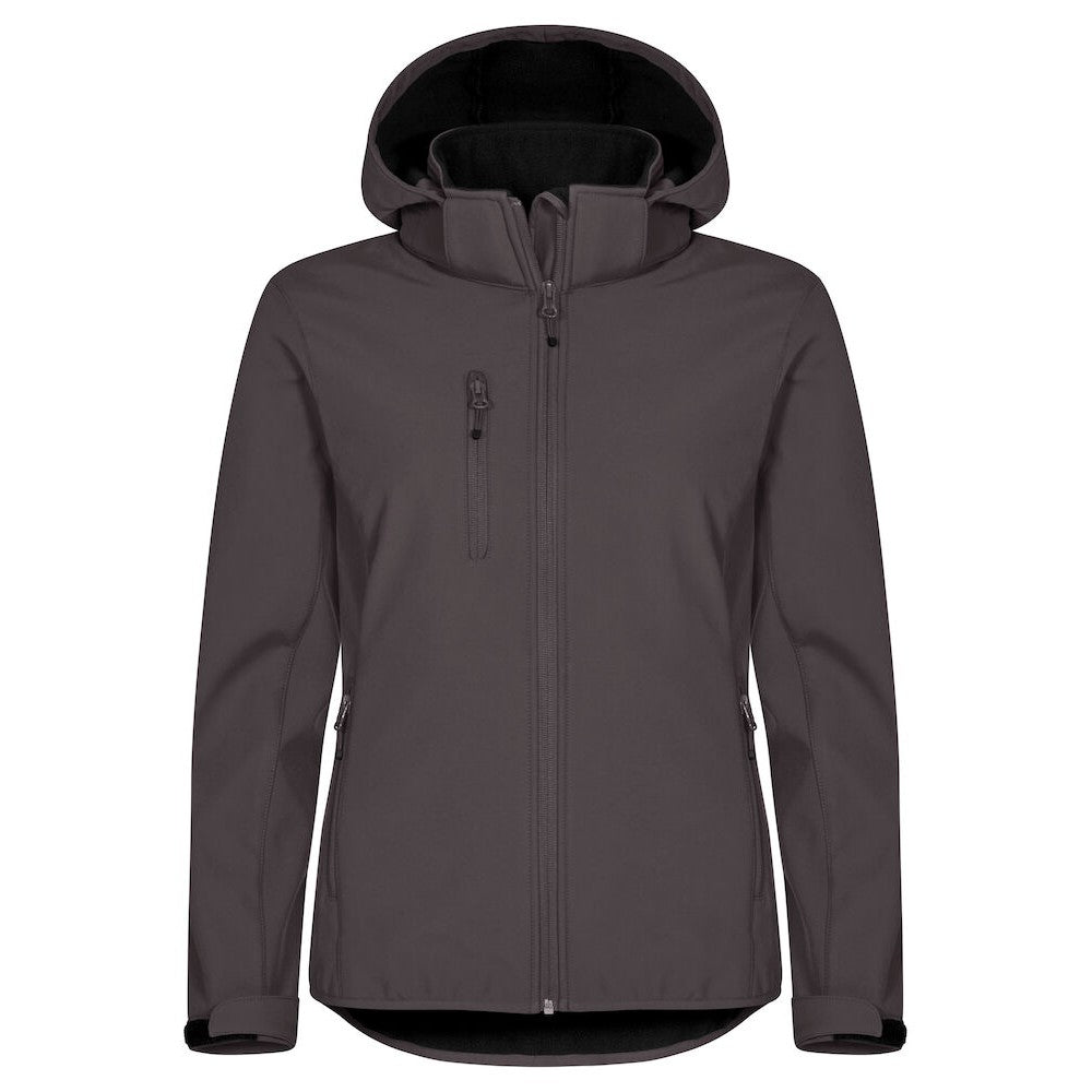 Dark Grey - Front - Clique Womens-Ladies Classic Soft Shell Jacket