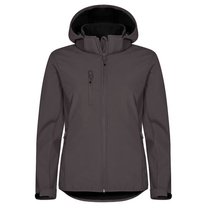Dark Grey - Front - Clique Womens-Ladies Classic Soft Shell Jacket