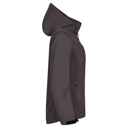 Dark Grey - Side - Clique Womens-Ladies Classic Soft Shell Jacket