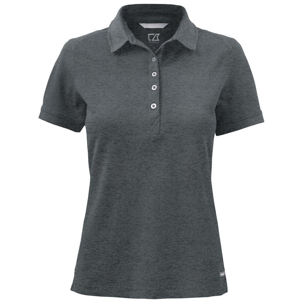 Anthracite Melange - Front - Cutter & Buck Womens-Ladies Advantage Polo Shirt