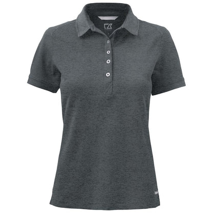 Anthracite Melange - Front - Cutter & Buck Womens-Ladies Advantage Polo Shirt