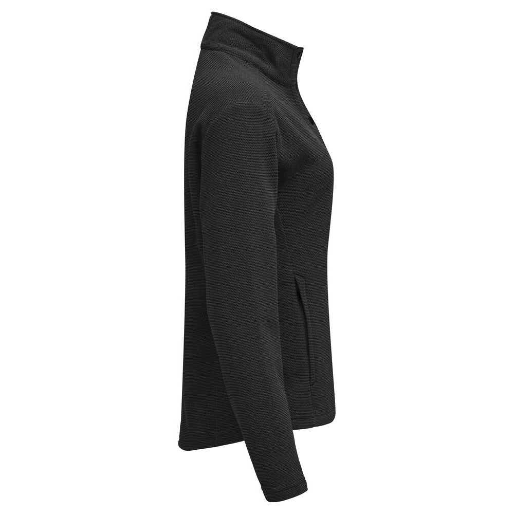 Black - Side - Cutter & Buck Womens-Ladies Hunts Point Fleece Jacket