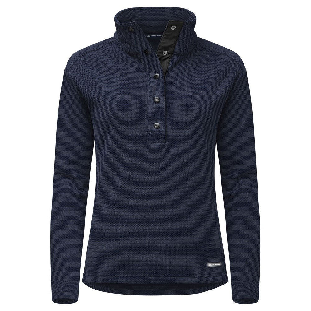 Dark Navy - Front - Cutter & Buck Womens-Ladies Hunts Point Fleece Jacket