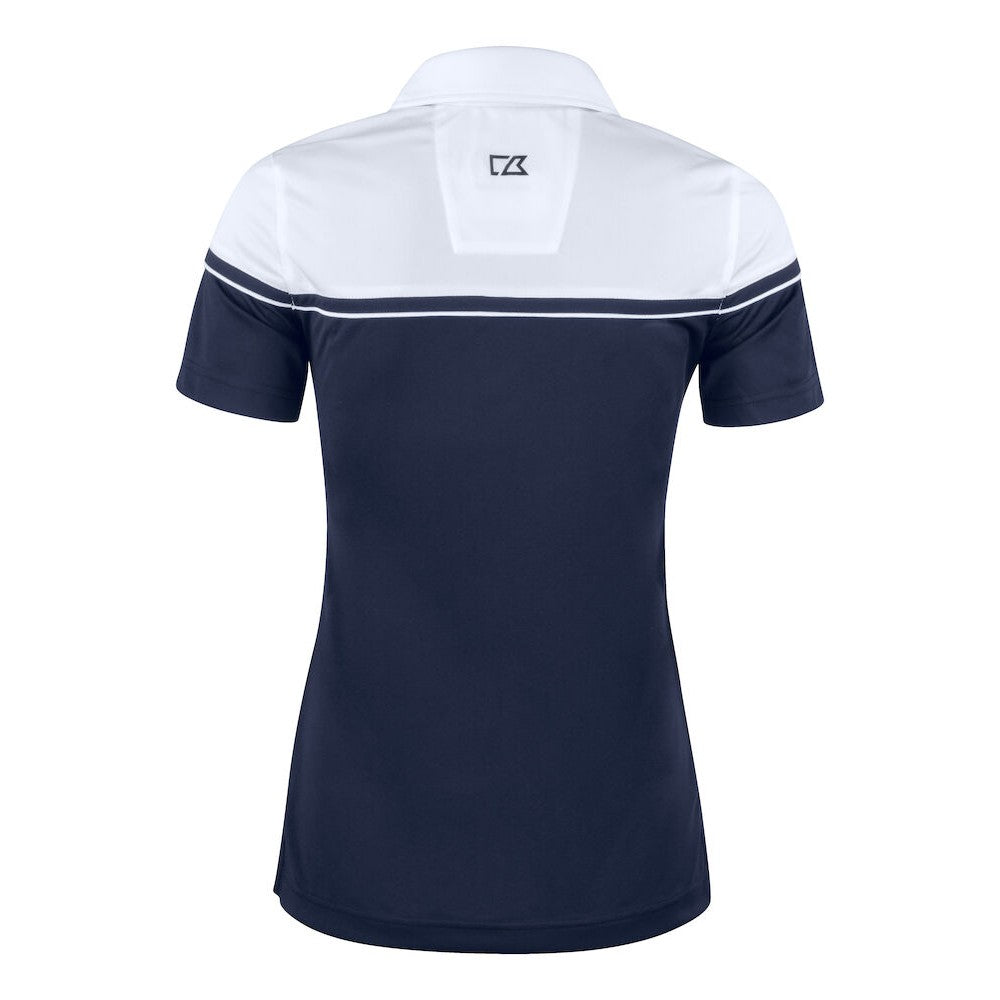 Dark Navy-White - Back - Cutter & Buck Womens-Ladies Seaback Polo Shirt