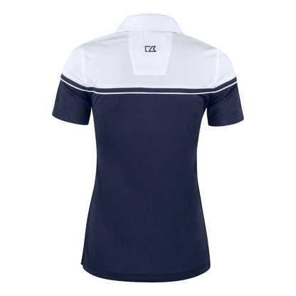 Dark Navy-White - Back - Cutter & Buck Womens-Ladies Seaback Polo Shirt
