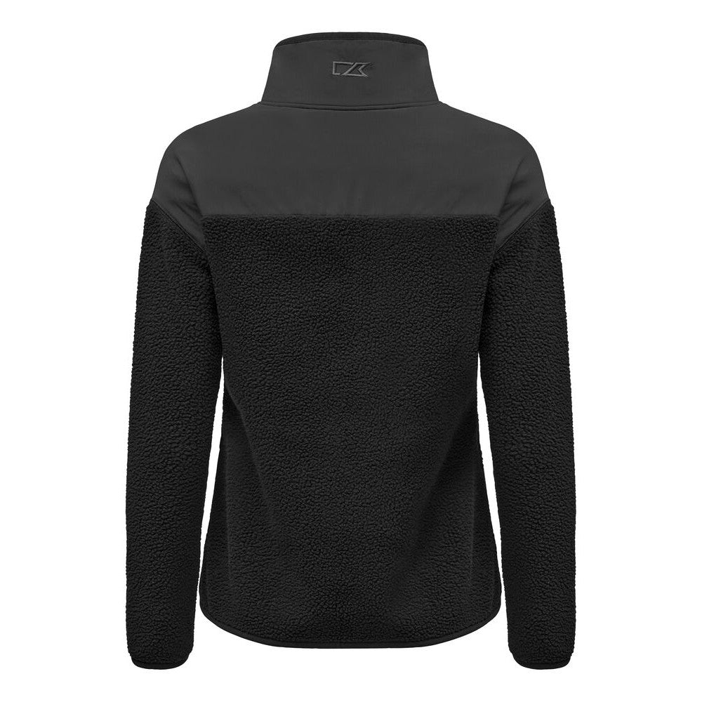Black - Back - Cutter & Buck Womens-Ladies Cascade Sherpa Fleece Jacket