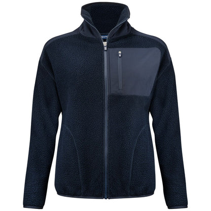 Dark Navy - Front - Cutter & Buck Womens-Ladies Cascade Sherpa Fleece Jacket
