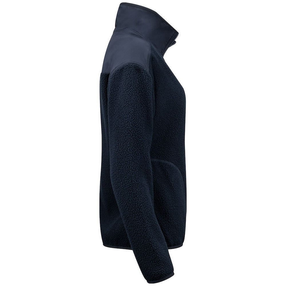 Dark Navy - Side - Cutter & Buck Womens-Ladies Cascade Sherpa Fleece Jacket