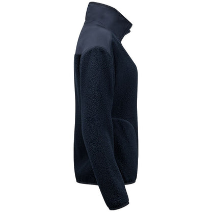 Dark Navy - Side - Cutter & Buck Womens-Ladies Cascade Sherpa Fleece Jacket