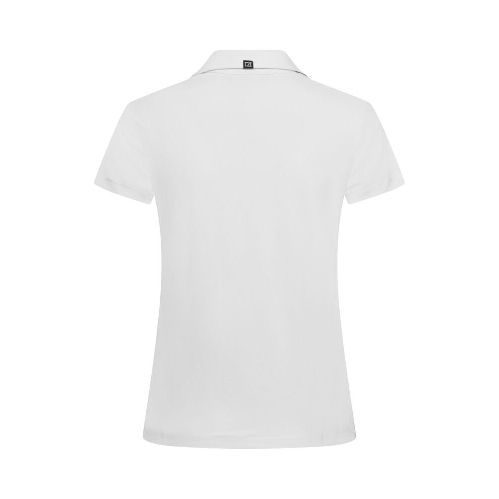 White - Back - Cutter & Buck Womens-Ladies Virtue V Neck Polo Shirt