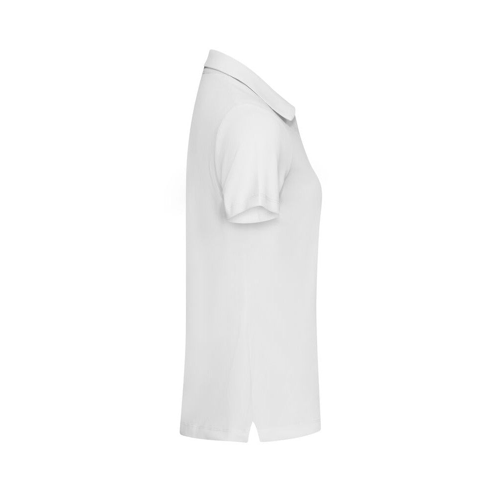 White - Side - Cutter & Buck Womens-Ladies Virtue V Neck Polo Shirt