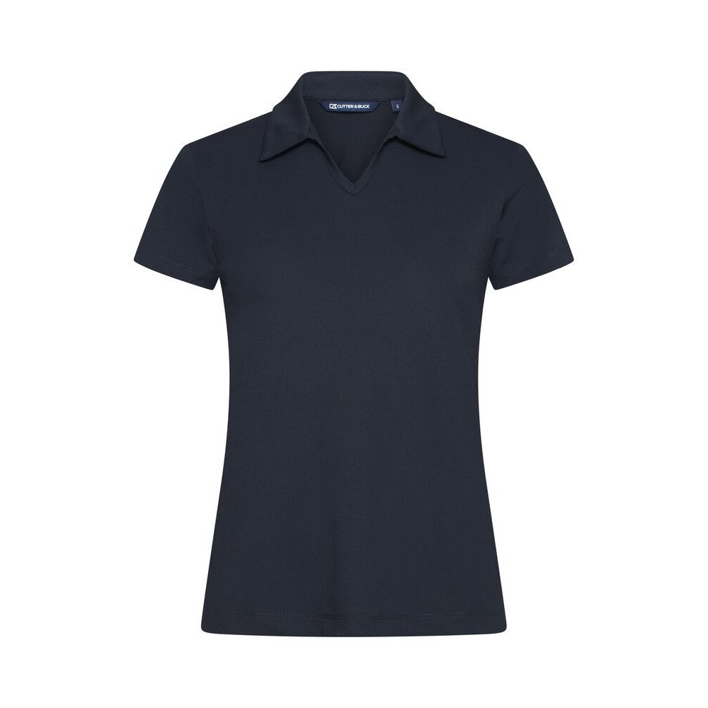 Dark Navy - Front - Cutter & Buck Womens-Ladies Virtue V Neck Polo Shirt