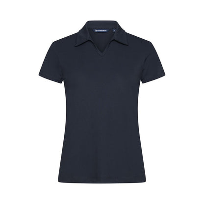 Dark Navy - Front - Cutter & Buck Womens-Ladies Virtue V Neck Polo Shirt