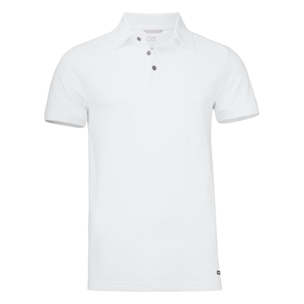 White - Front - Cutter & Buck Mens Advantage Polo Shirt