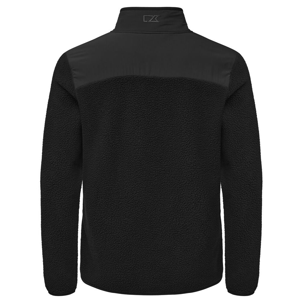 Black - Back - Cutter & Buck Mens Cascade Sherpa Fleece Jacket